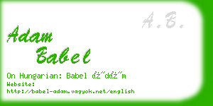 adam babel business card